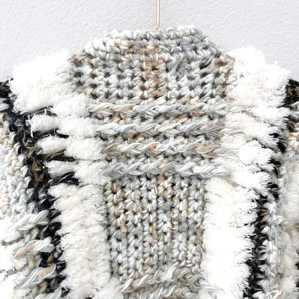 Vintage Le Sweater Chunky Knit Zipper Front Cardigan Size Medium - Picture 7 of 7